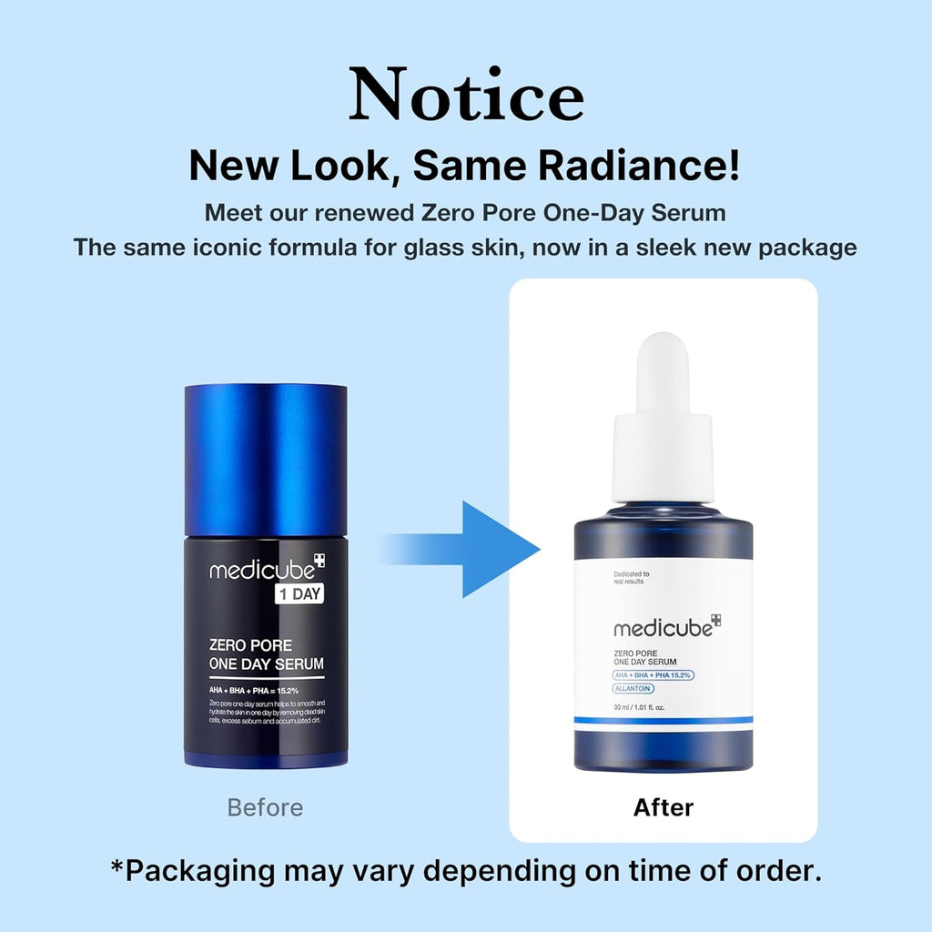medicube Medicube Zero Pore One-day Serum 1.01 fl.oz - Overnight Resurfacing Serum with Pore Tightening Complex - 15.2% AHA+BHA+PHA & 2% Niacinamide - 10.8% reduction in pore appearance after one