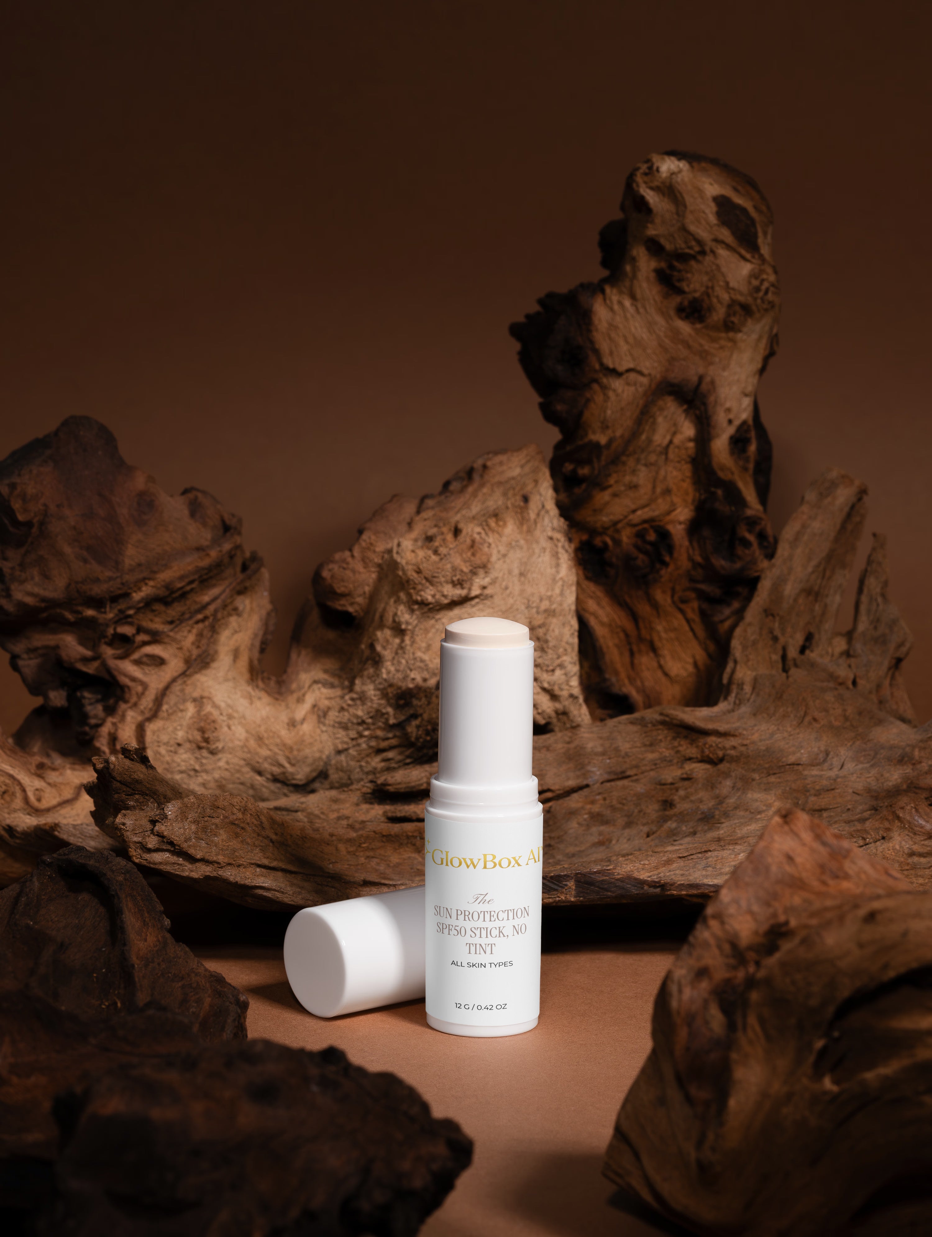 GlowBox AI™ Sun Protection SPF50 Stick – No Tint