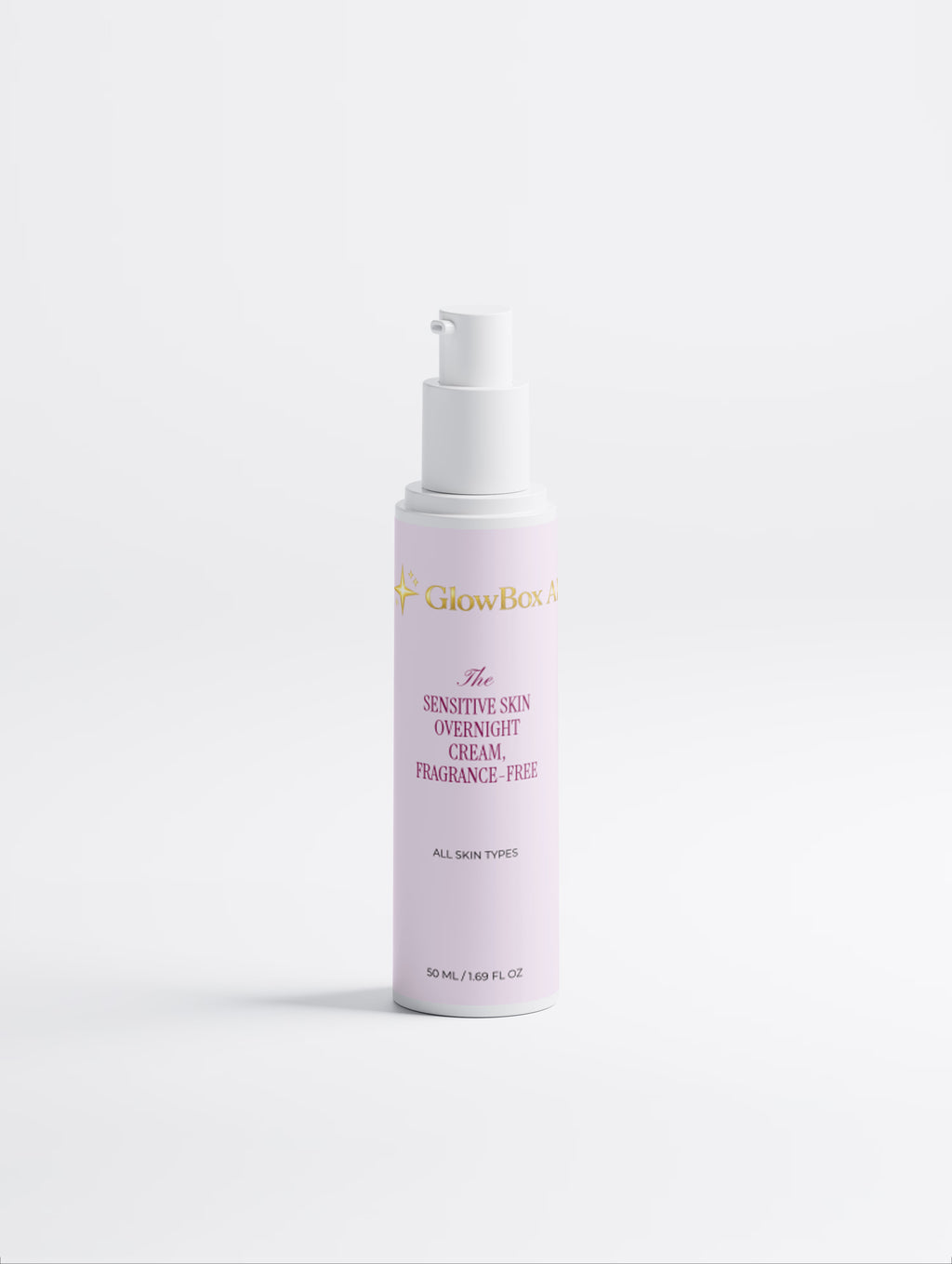 GlowBox AI™ Sensitive Skin Overnight Cream, Fragrance-Free.