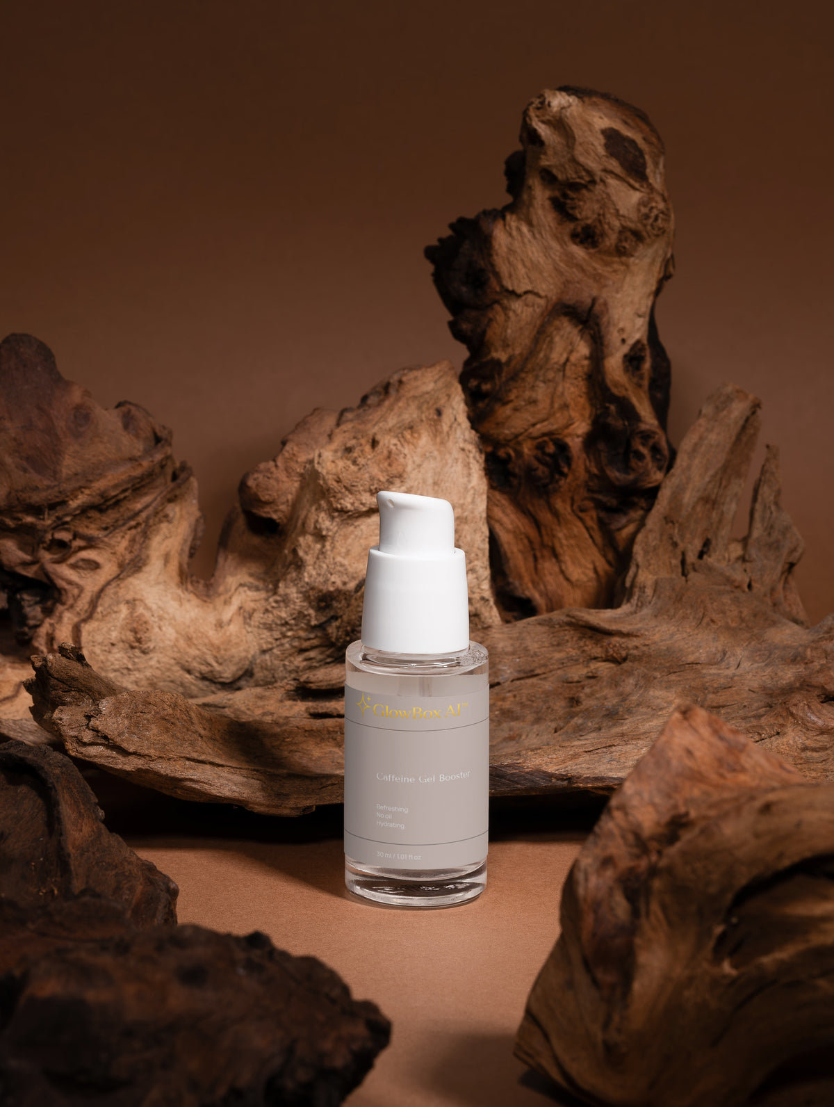 GlowBox AI™ Caffeine Gel Booster – 1% Caffeine for Puffiness & Tired Eyes