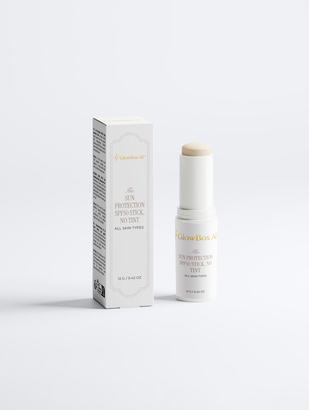 GlowBox AI™ Sun Protection SPF50 Stick – No Tint