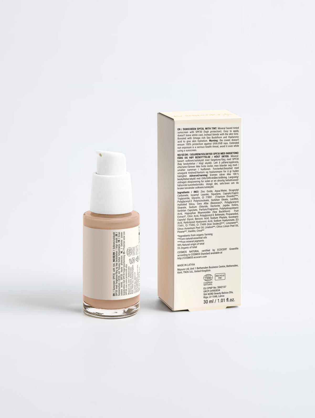 GlowBox AI™ Tinted Sunscreen SPF30 – Natural Tint & Broad-Spectrum UV Protection
