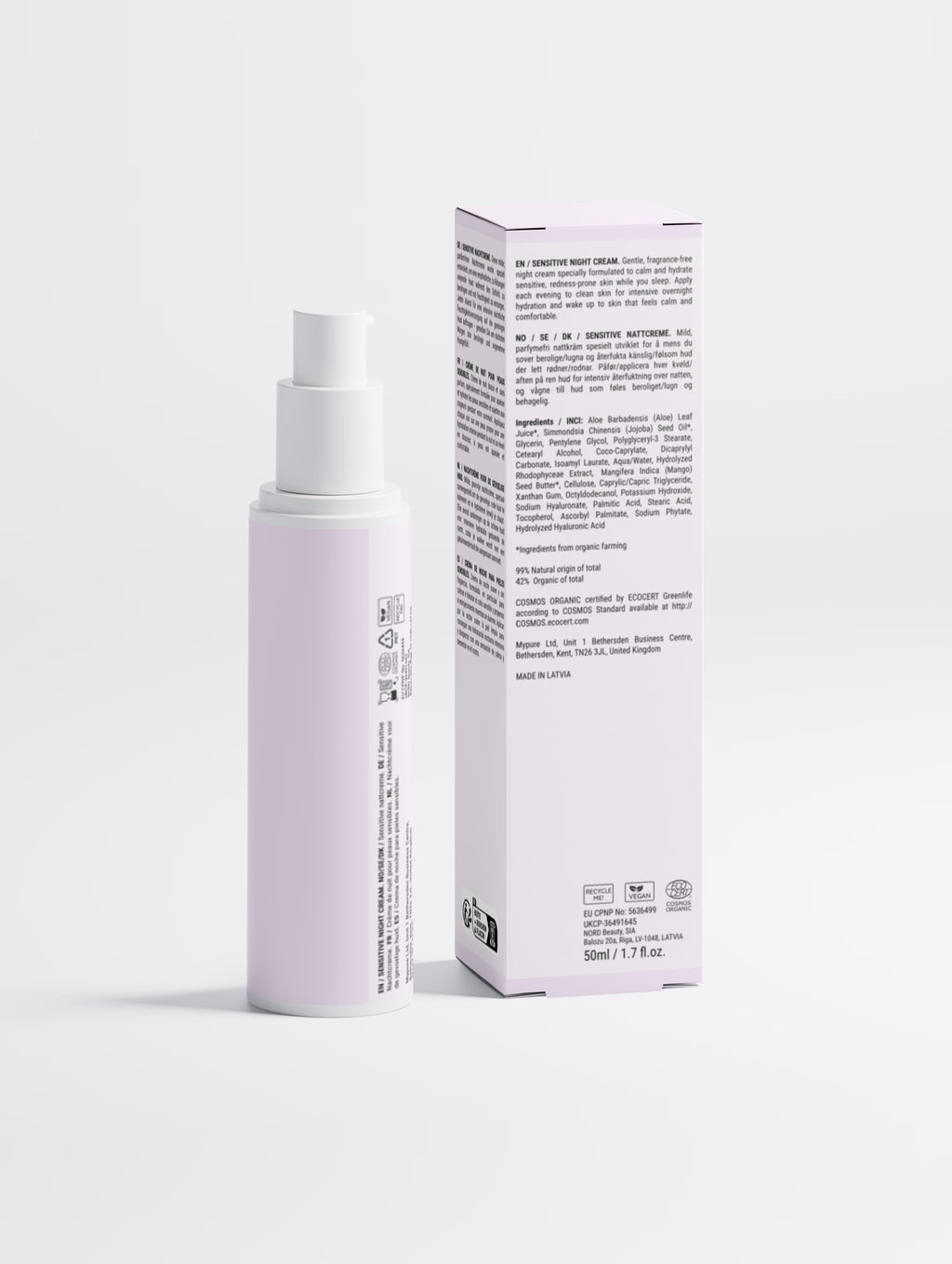 GlowBox AI™ Sensitive Skin Overnight Cream, Fragrance-Free.