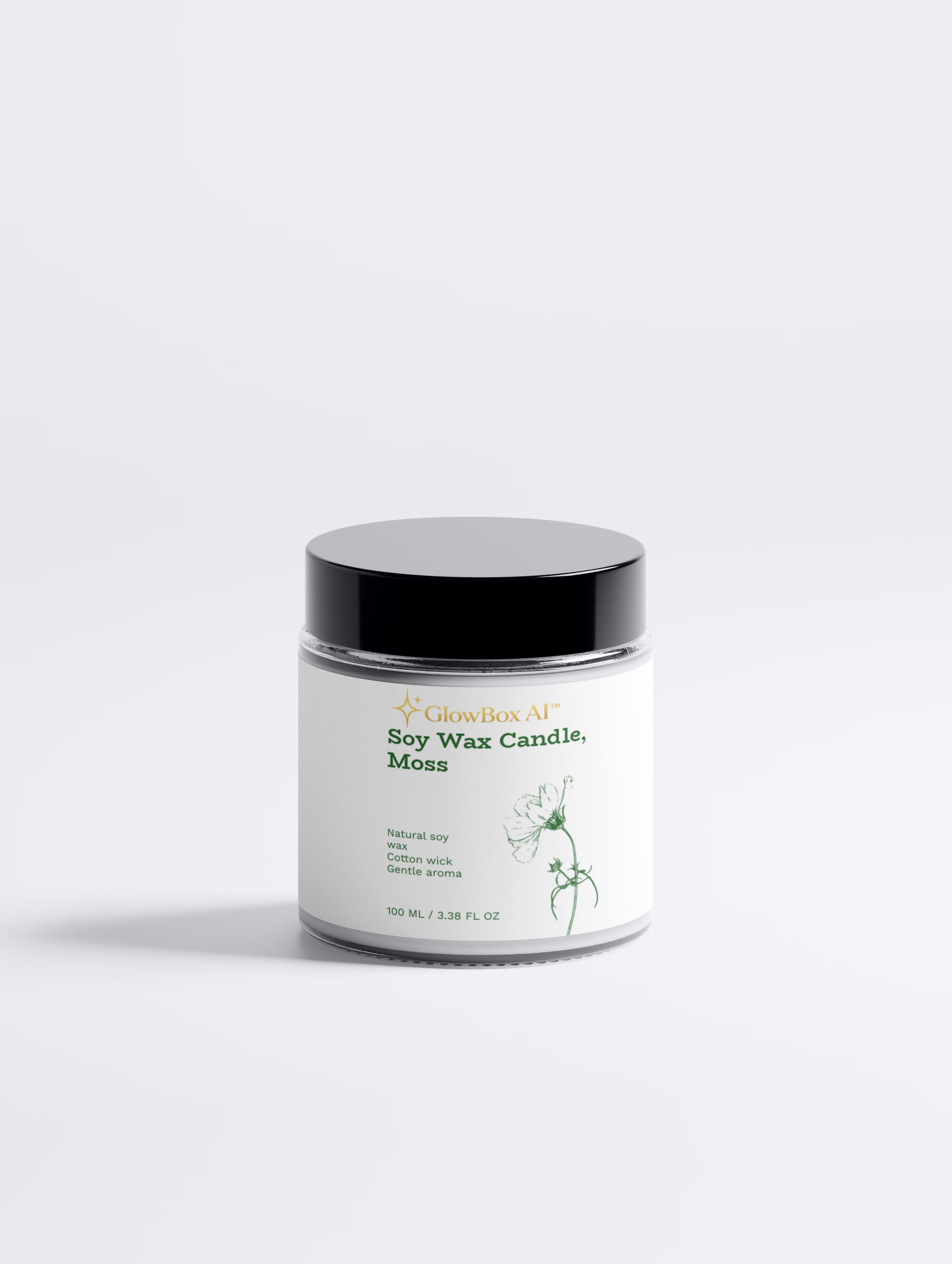 GlowBox AI™️ Soy Wax Candle – Moss