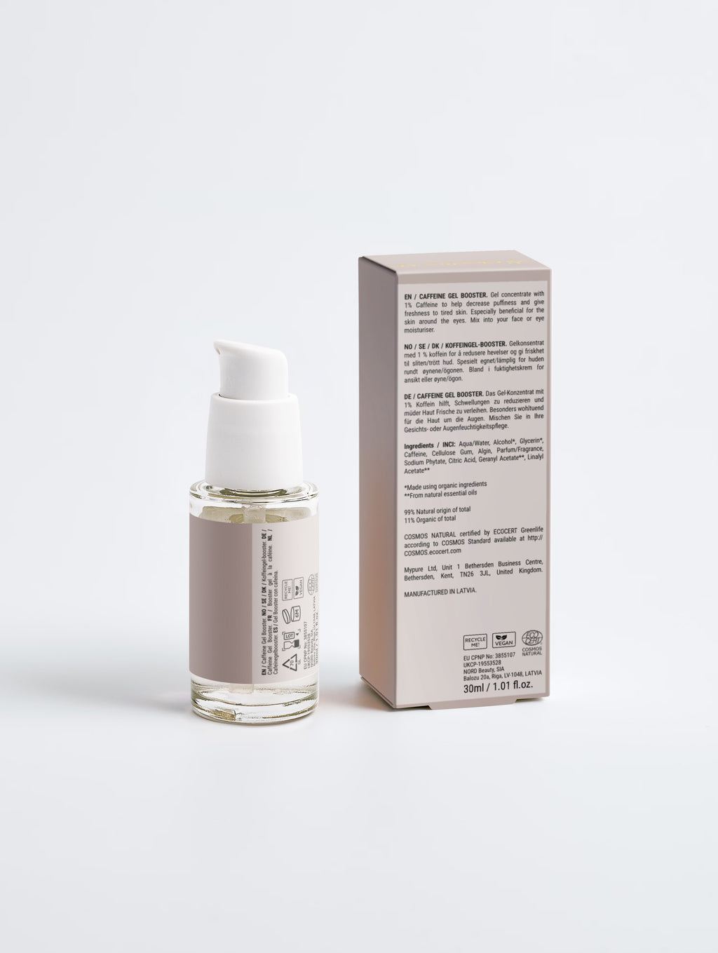 GlowBox AI™ Caffeine Gel Booster – 1% Caffeine for Puffiness & Tired Eyes