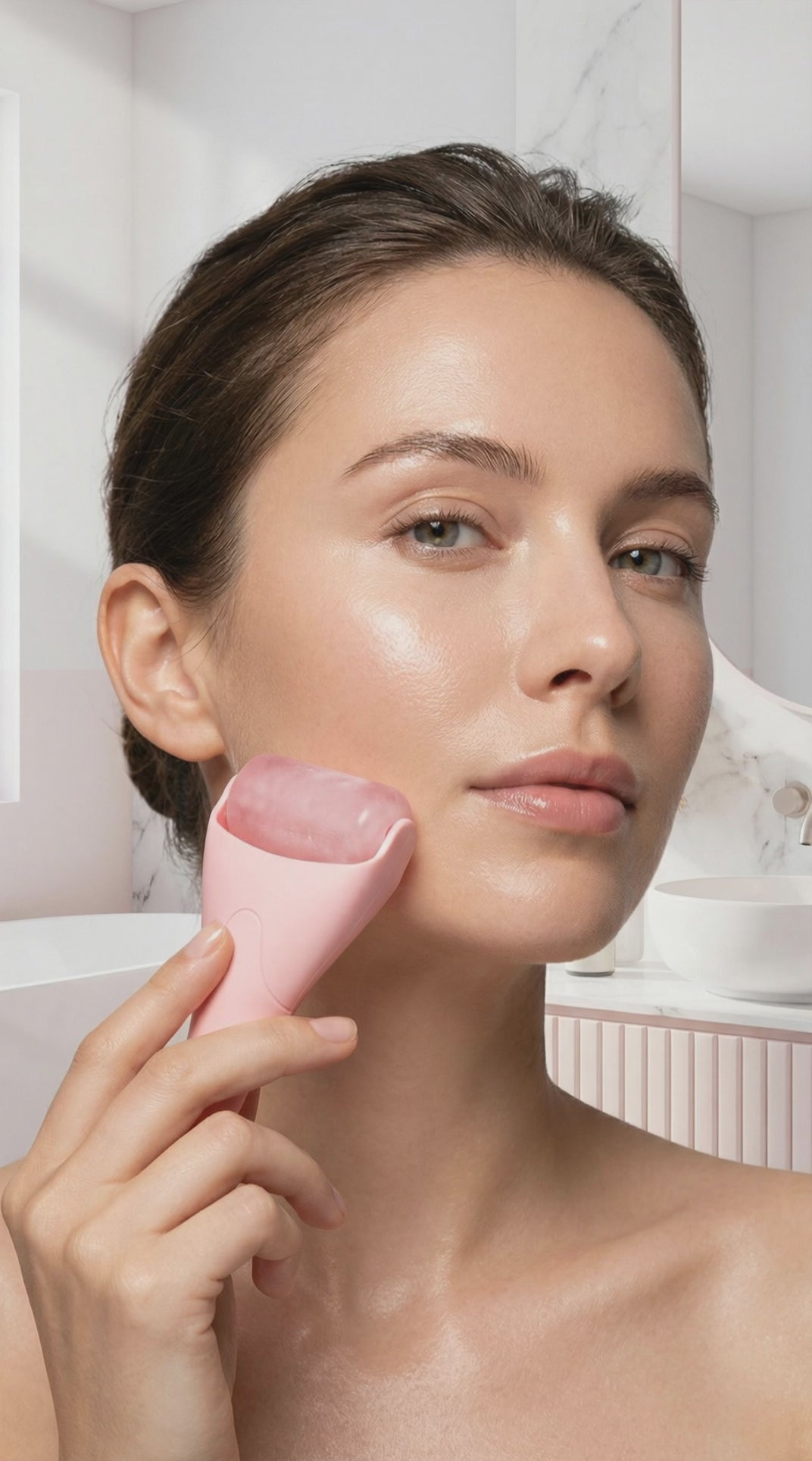 Ice Face Roller – Cooling Facial Massager for Depuffing & Lifting