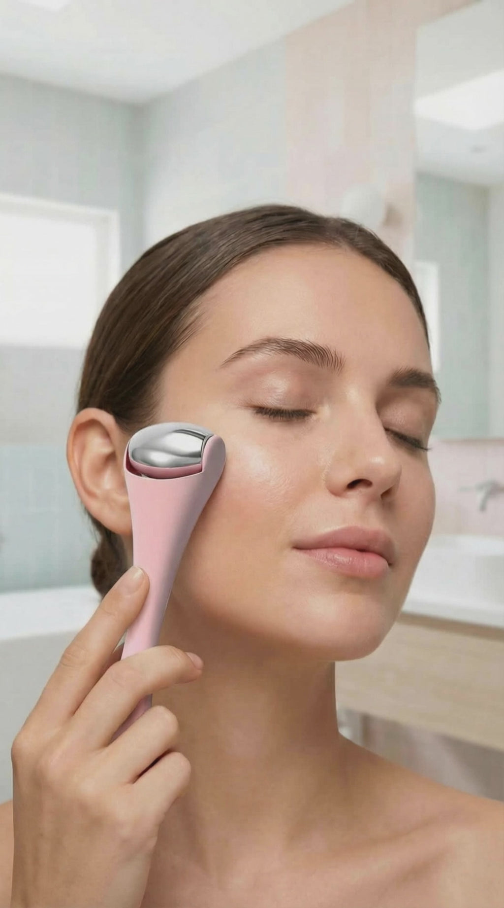 Ice Roller for Face & Eyes – Instant Depuffing & Dark Circle Cooling Massager