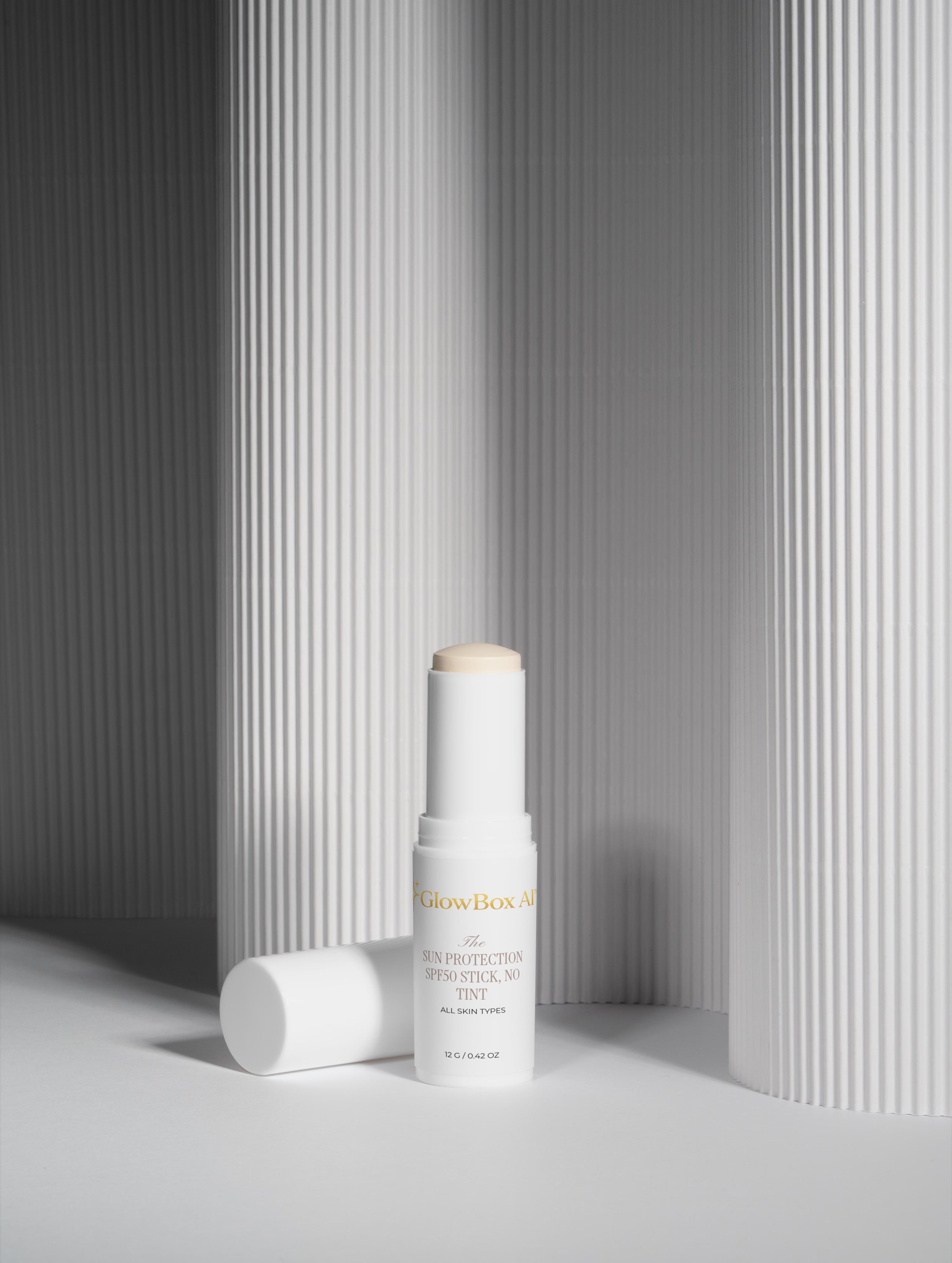GlowBox AI™ Sun Protection SPF50 Stick – No Tint